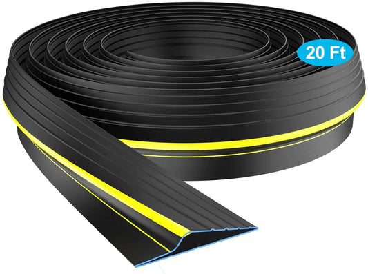 20 Ft Universal Garage Door Threshold Seal, West Bay DIY Weather Stripping Bottom Rubber Length Totally(sealant not Included)